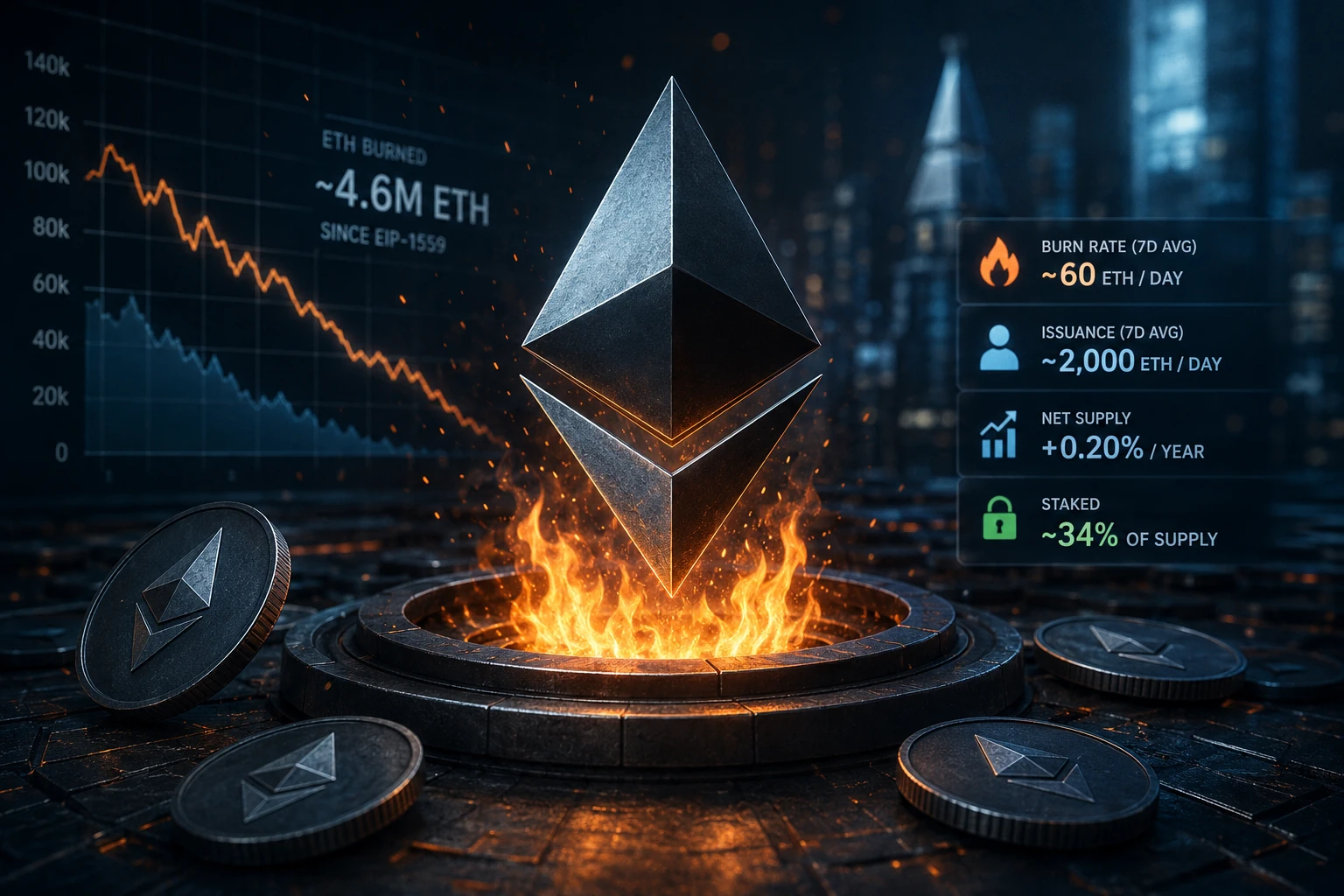 EIP-1559 i spalanie ETH,. Czy Ethereum stało się aktywem deflacyjnym?