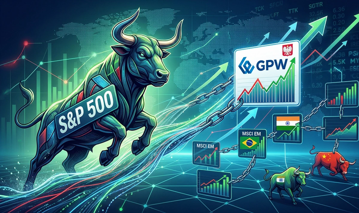Korelacja S&P 500 z rynkami wschodzącymi – kiedy amerykański indeks ciągnie GPW?